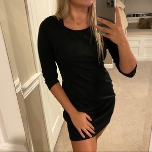 Black ¾ Sleeve Dress